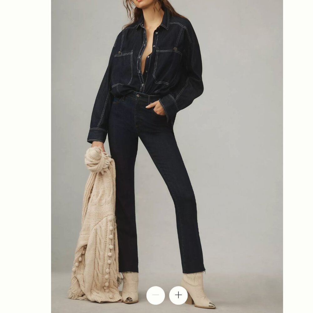 AG Farrah High-Rise Crop Bootcut Jeans